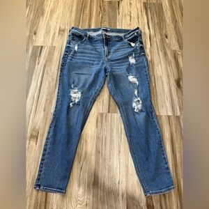 Old Navy Blue Distressed Women Jeans